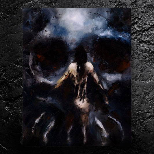 Darkness Calls - about hiding in the darkness - 11x14, 11x17  Print