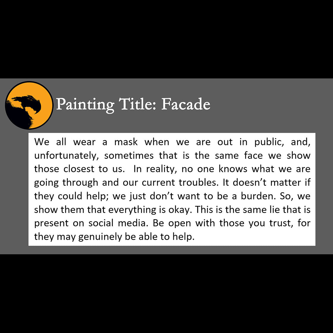 Facade Print <br>(about hiding pain)