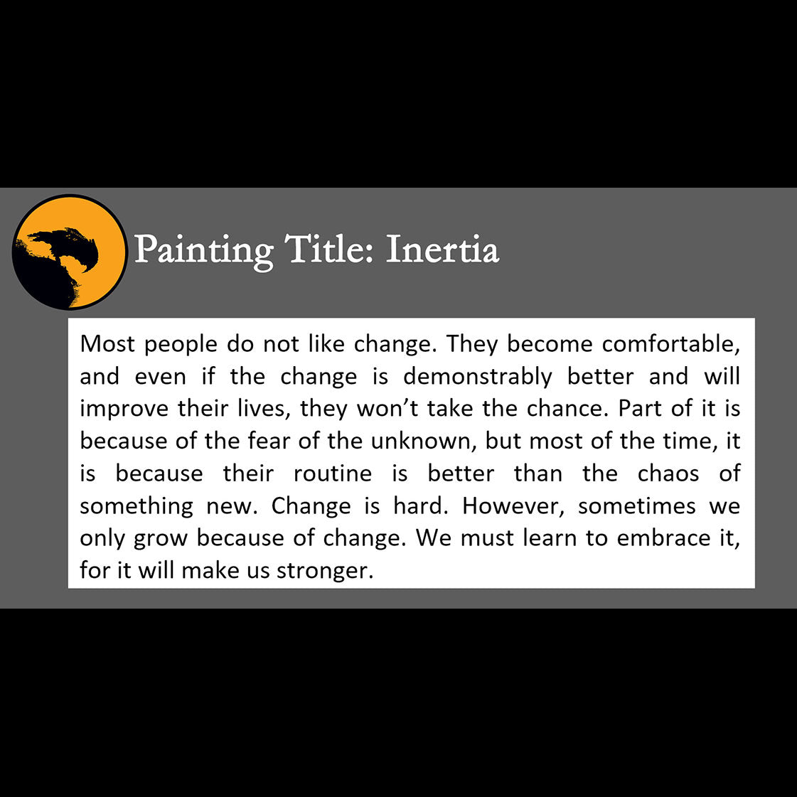 Inertia Print <br>(about avoiding change - Prin)