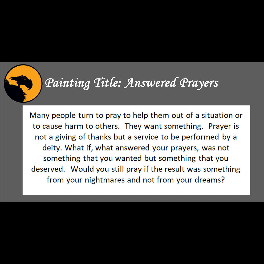 Answered Prayers - about meaning of prayer - 11x14, 11x17 Print
