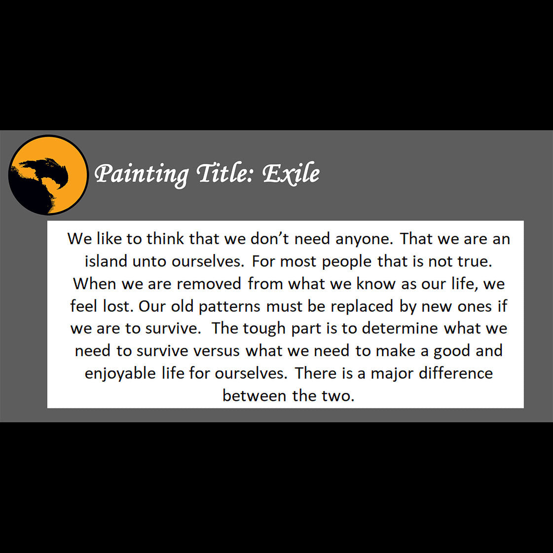 Exile - about being an island - 11x14, 11x17 Print