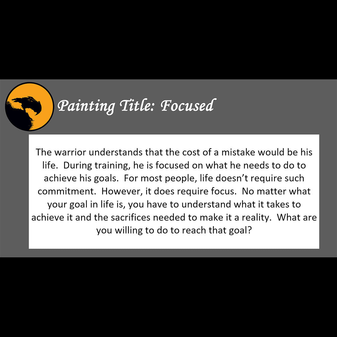 Focused - about willing to make sacrifices - 11x14, 11x17 Print