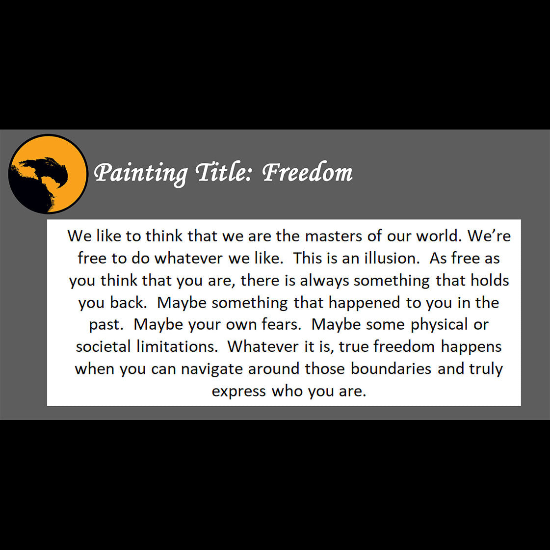 Freedom Print <br>(about freedom is an illusion)