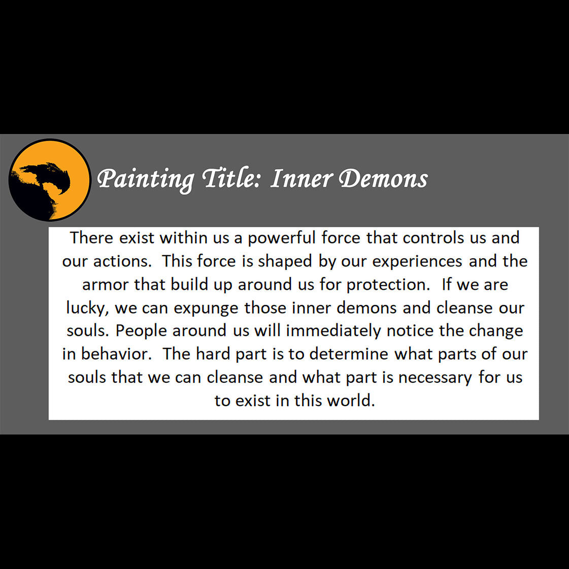 Inner Demons - about purging inner demons - 11x14, 11x17 Print