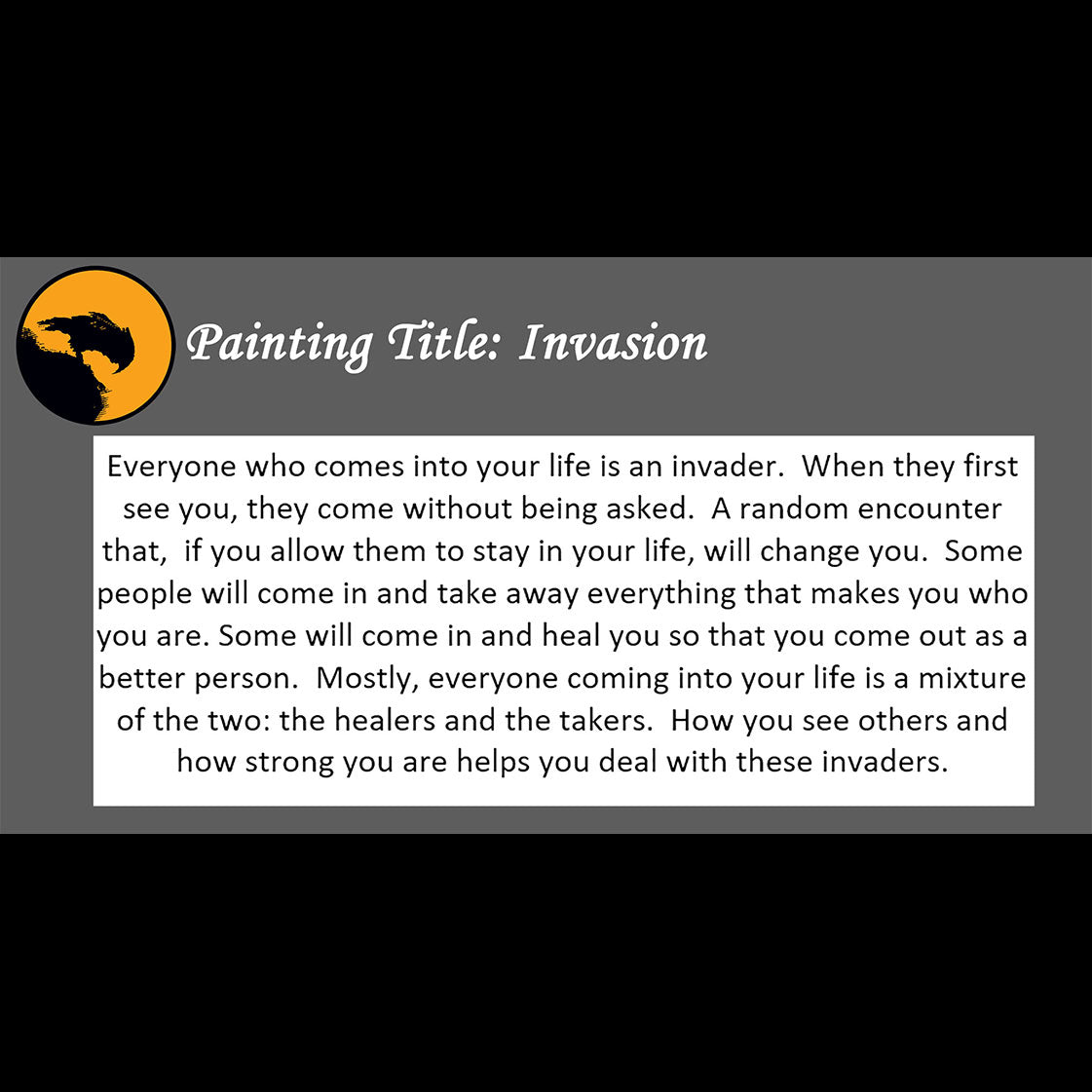 Invasion - about people are givers and takers - 11x14, 11x17 Print