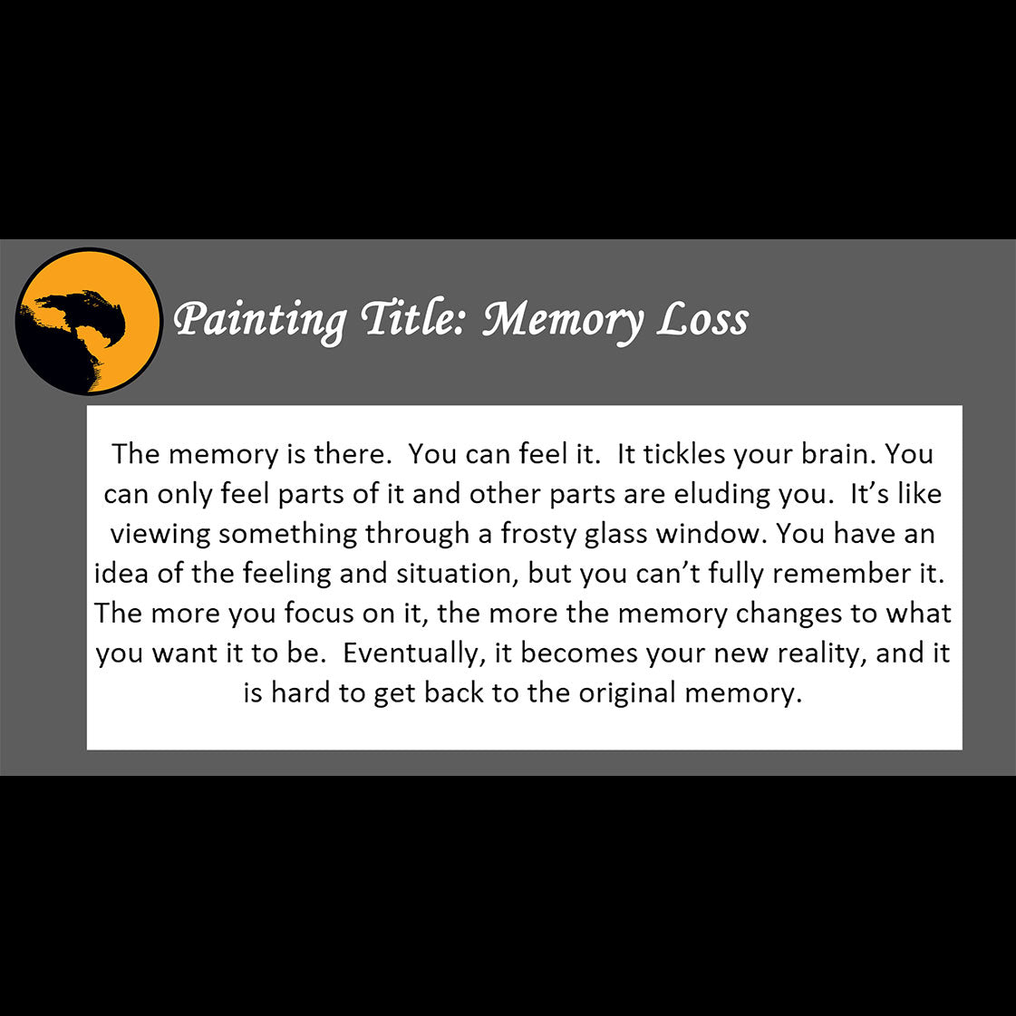 Memory Loss - about how memory changes over time -11x14, 11x17 Print