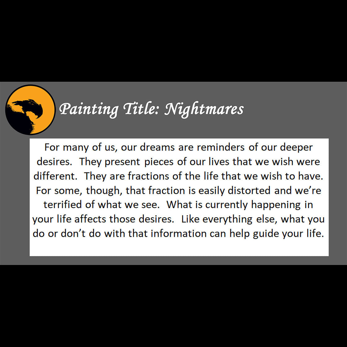 Nightmares - about listening to dreams - 11x14, 11x17 Print