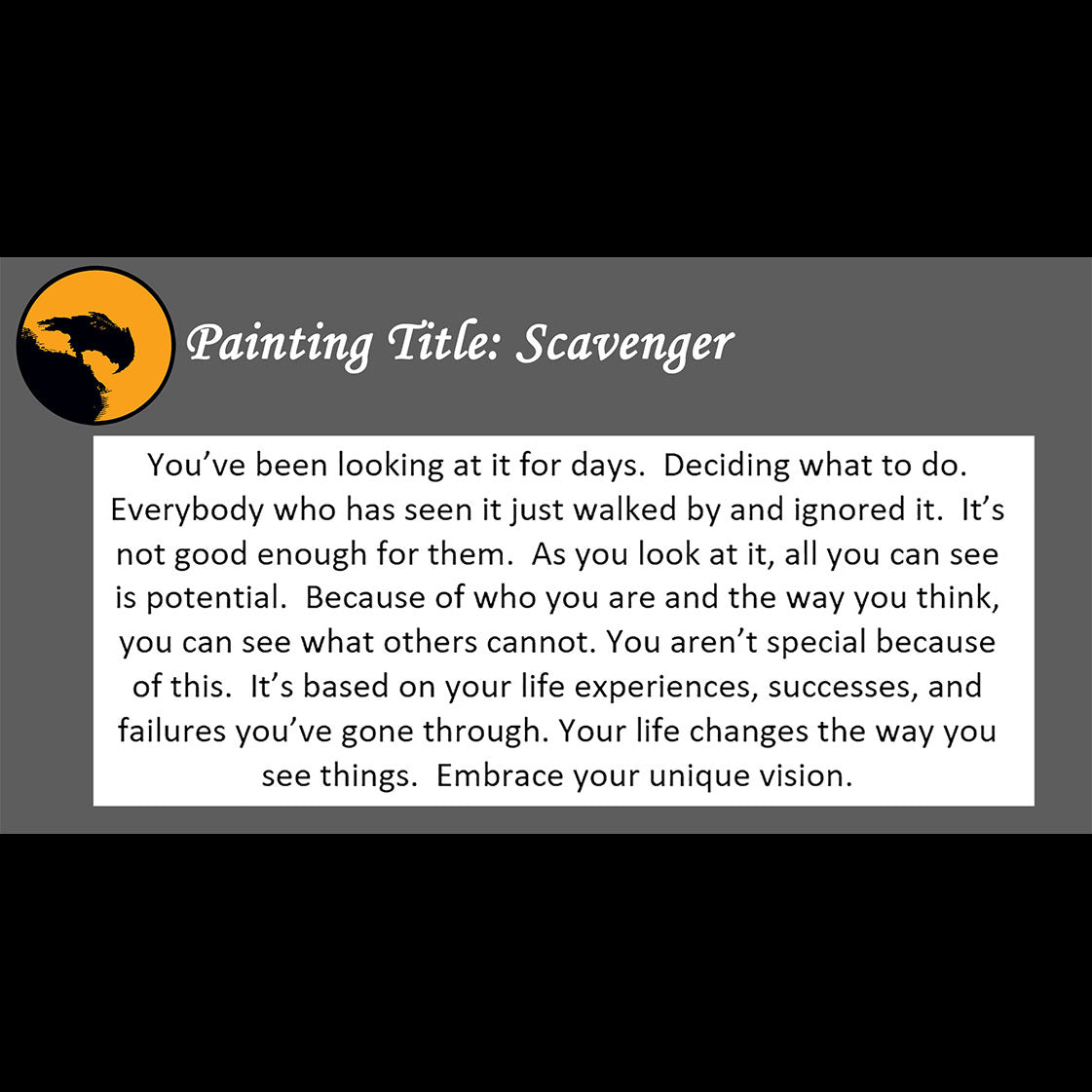 Scavenger - about being unique - 11x14, 11x17 Print