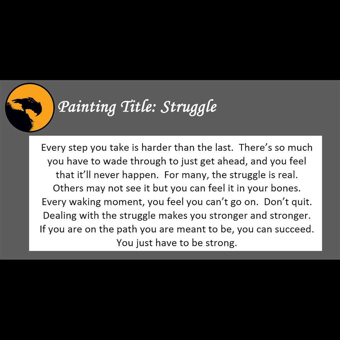 Struggle - about struggles we deal with - 11x14, 11x17 Print