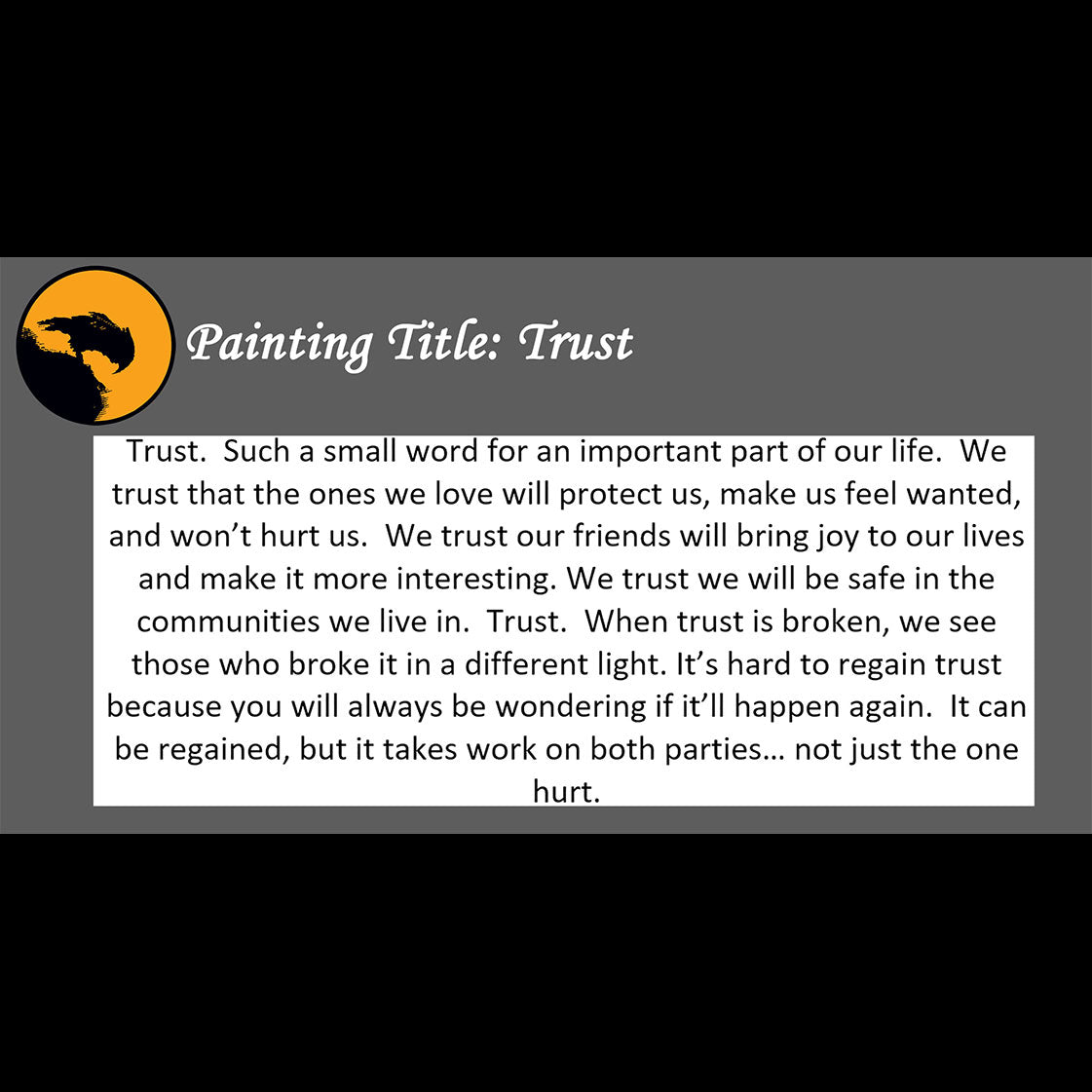 Trust Print <br>(about trusting others)