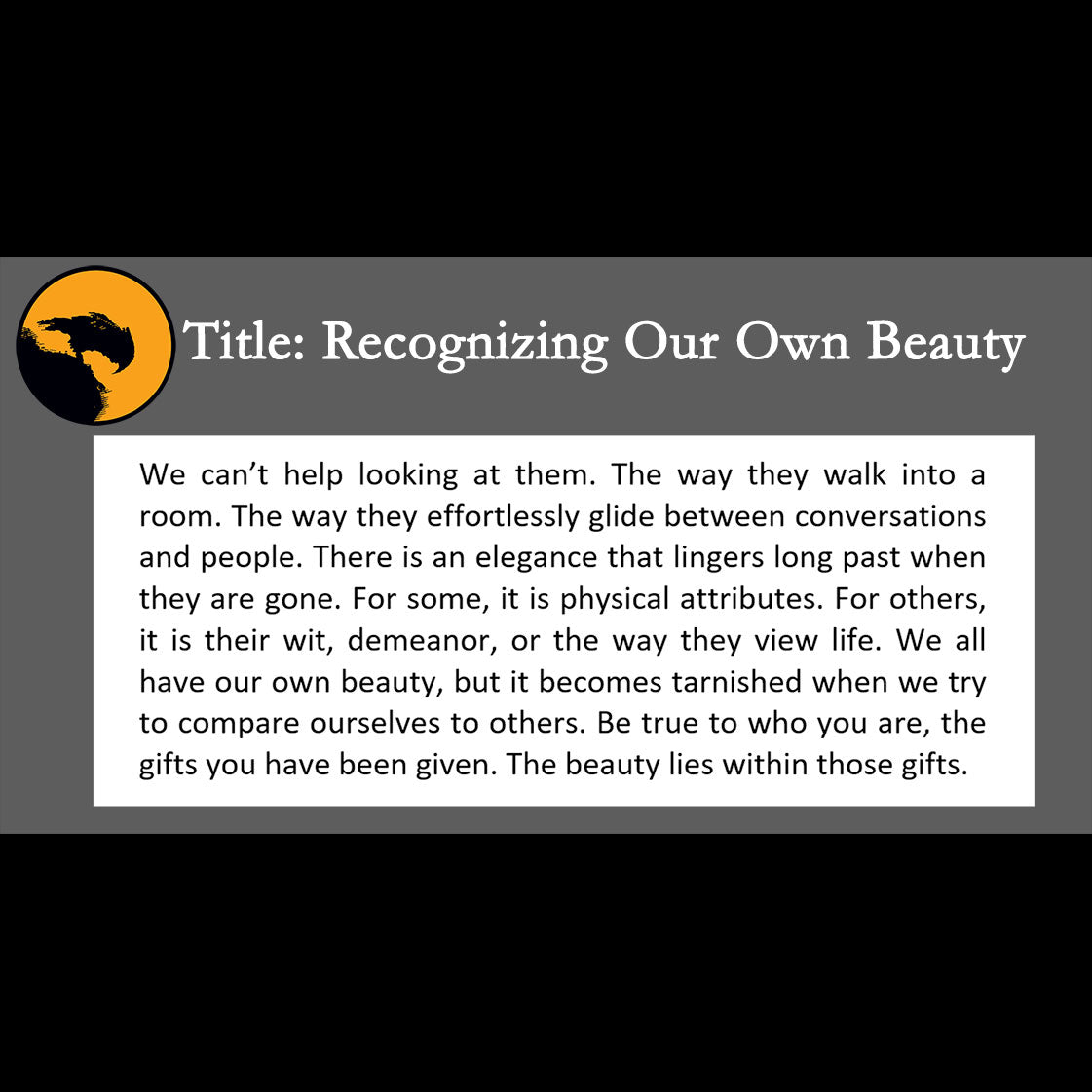 Recognizing Our Own Beauty - about loving ourselves - 11x14, 11x17 Print