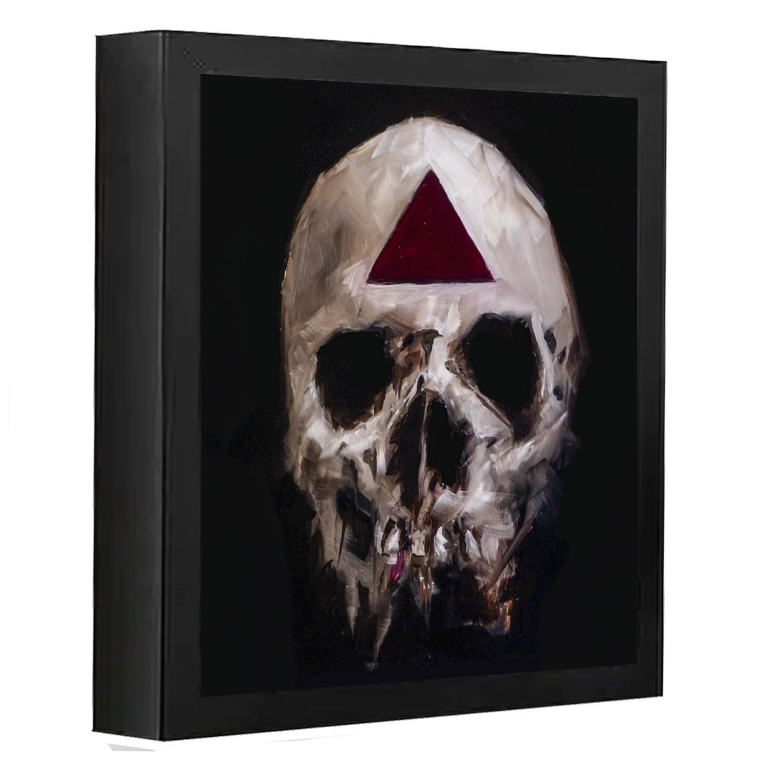 Skull Painting #11 - 8 x 10 Original Framed Oil Painting