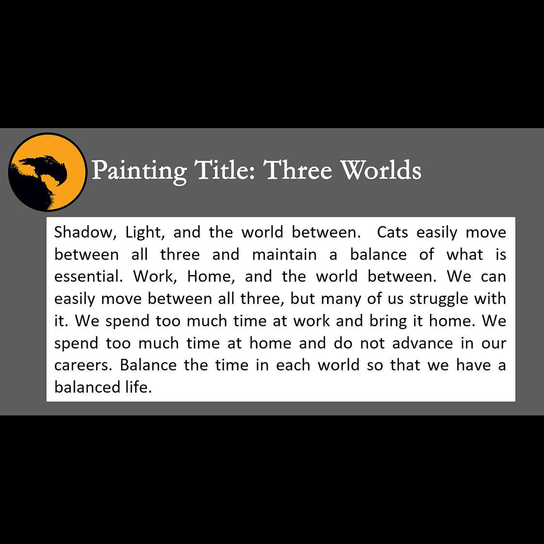 Three Worlds - about work-life balance - 11x14, 11x17 Print