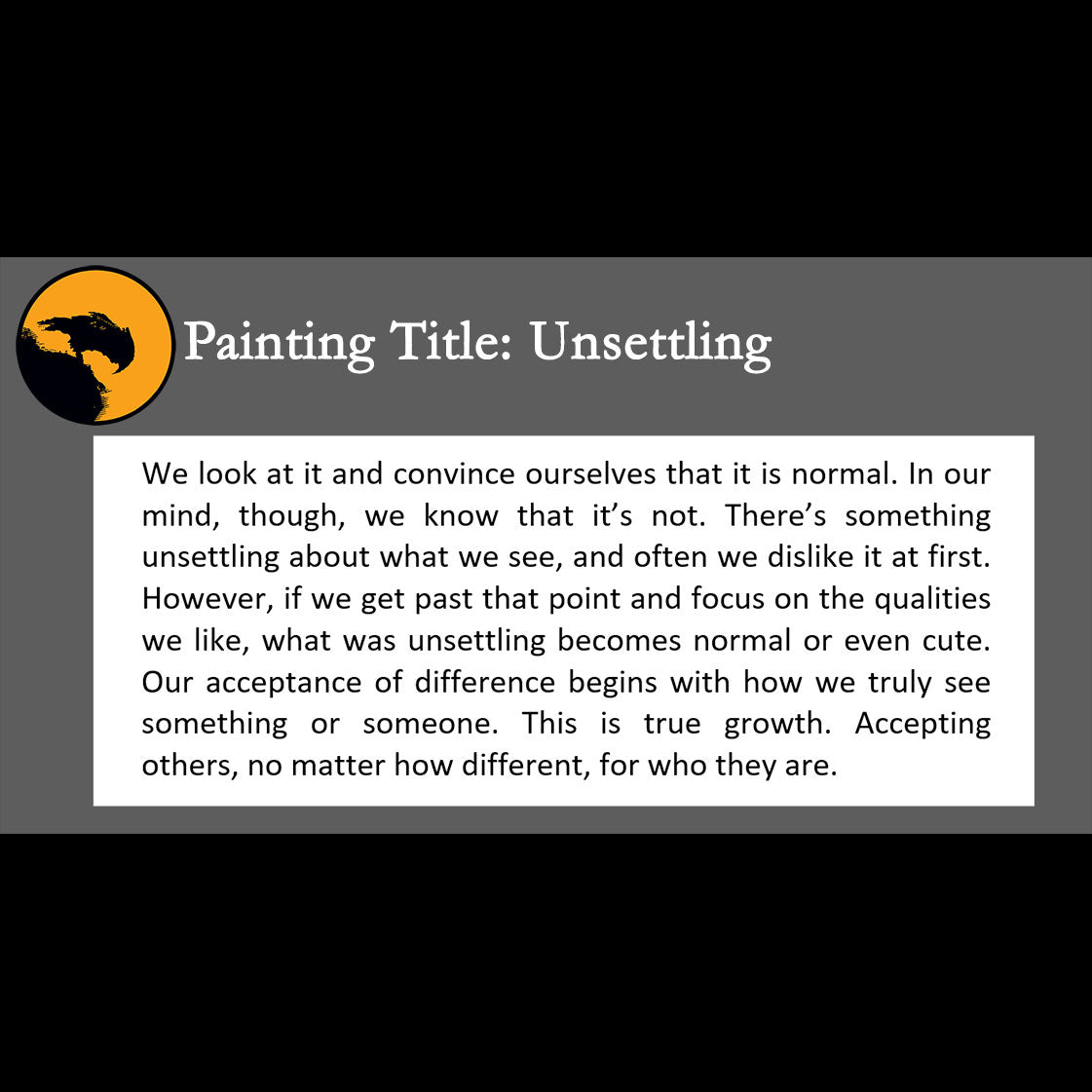 Unsettling Print <br>(about accepting differences)