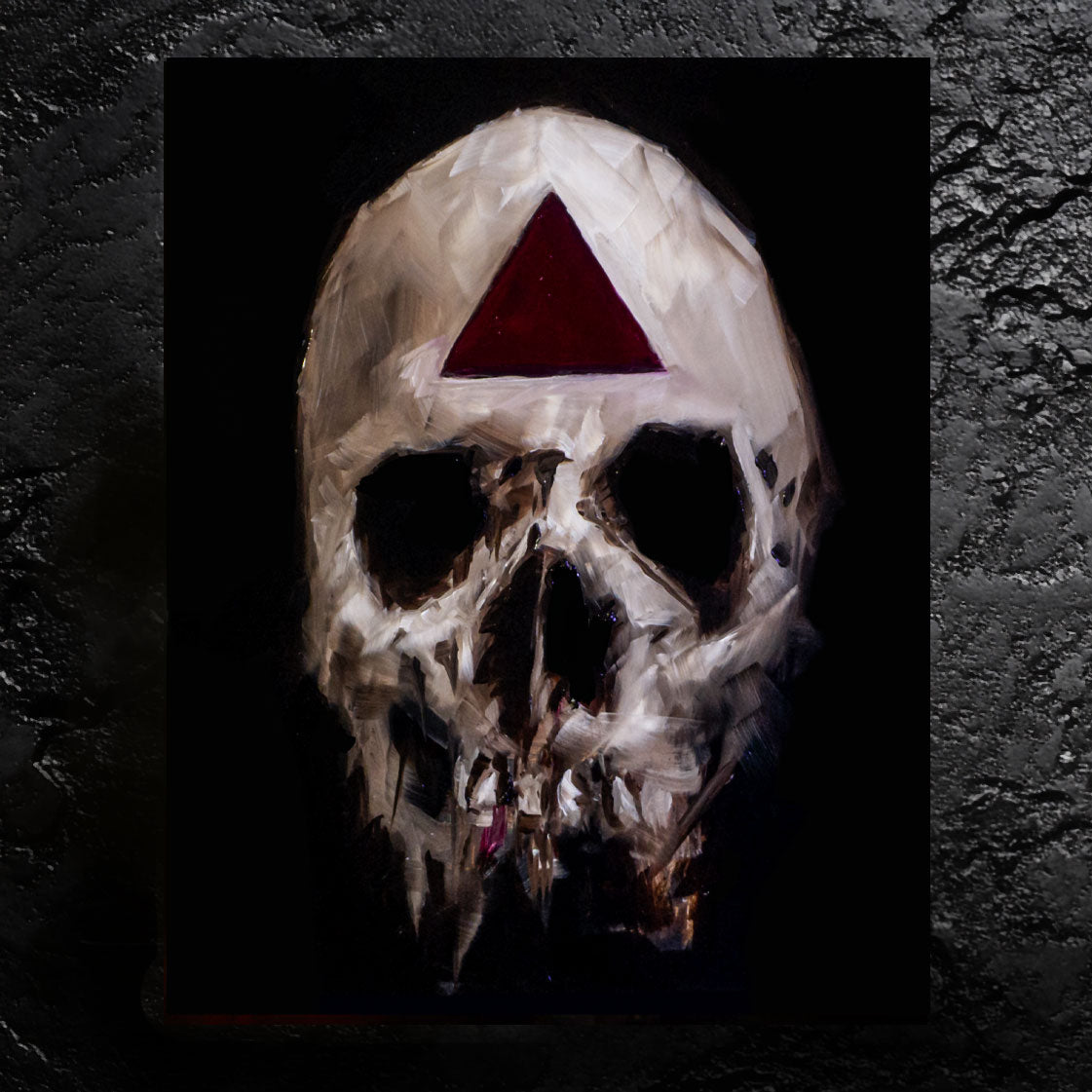 Skull Painting #11 - 8 x 10 Original Framed Oil Painting